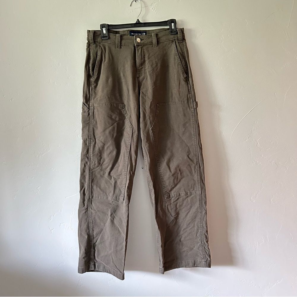 Abercrombie & Fitch Men's Baggy Workwear Carpenter Jeans Green Size 30